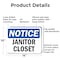 Signmission Janitor Closet, 14 in W x Rectangle, Aluminum OS-2PACK-NS-A-1014-L-13748 - alternate 3